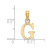 Lex & Lu 14k Yellow Gold Polished G Block Initial Charm - 3 - Lex & Lu