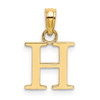 Lex & Lu 14k Yellow Gold Polished H Block Initial Charm - 4 - Lex & Lu