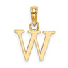 Lex & Lu 14k Yellow Gold Polished W Block Initial Charm - 4 - Lex & Lu