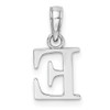 Lex & Lu 14k White Gold Polished E Block Initial Charm - 4 - Lex & Lu