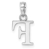 Lex & Lu 14k White Gold Polished F Block Initial Charm - 4 - Lex & Lu