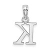 Lex & Lu 14k White Gold Polished K Block Initial Charm - 4 - Lex & Lu