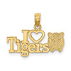Lex & Lu 14k Yellow Gold I Heart Tigers w/Tiger Head Charm - Lex & Lu