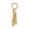 Lex & Lu 14k Yellow Gold 2D Cat with Ball Charm - 2 - Lex & Lu