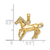 Lex & Lu 14k Yellow Gold 2D Galloping Horse Charm - 3 - Lex & Lu