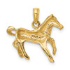 Lex & Lu 14k Yellow Gold 2D Galloping Horse Charm - 4 - Lex & Lu