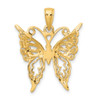 Lex & Lu 14k Yellow Gold 2D Cut-Out Butterfly Charm - 4 - Lex & Lu
