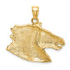 Lex & Lu 14k Yellow Gold 2D and Polished Horse Head Charm - 4 - Lex & Lu