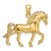 Lex & Lu 14k Yellow Gold 2D Horse Walking Charm - Lex & Lu