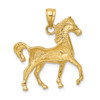 Lex & Lu 14k Yellow Gold 2D Polished Horse Charm LALK6508 - 4 - Lex & Lu
