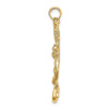 Lex & Lu 14k Yellow Gold 2D and Textured Hanging Monkey Charm - 2 - Lex & Lu