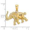 Lex & Lu 14k Yellow Gold 3D Elephant Profile w/Tusk Charm - 3 - Lex & Lu