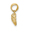 Lex & Lu 14k Yellow Gold 2D Textured MINIATURE frog Charm - 2 - Lex & Lu