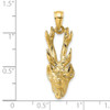 Lex & Lu 14k Yellow Gold 3D Deer Head Charm LALK6569 - 3 - Lex & Lu