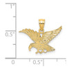 Lex & Lu 14k Yellow Gold Flat and Engraved Eagle Charm - 3 - Lex & Lu