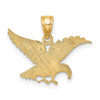 Lex & Lu 14k Yellow Gold Flat and Engraved Eagle Charm - 4 - Lex & Lu
