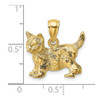 Lex & Lu 14k Yellow Gold Cat Standing w/Raised Tail Charm - 3 - Lex & Lu