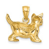 Lex & Lu 14k Yellow Gold Cat Standing w/Raised Tail Charm - 4 - Lex & Lu