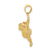 Lex & Lu 14k Yellow Gold 2D Frog Sitting Charm - 2 - Lex & Lu