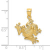 Lex & Lu 14k Yellow Gold 2D Frog Sitting Charm - 4 - Lex & Lu