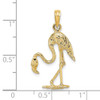 Lex & Lu 14k Yellow Gold 3D Textured Flamingo Charm LALK6604 - 3 - Lex & Lu