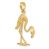 Lex & Lu 14k Yellow Gold 3D Textured Flamingo Charm LALK6604 - 5 - Lex & Lu