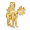 Lex & Lu 14k Yellow Gold 3D Textured Moose Charm LALK6605 - 5 - Lex & Lu