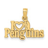 Lex & Lu 14k Yellow Gold I Heart Penguins w/Penguin Charm - Lex & Lu