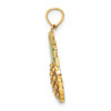 Lex & Lu 14k Yellow Gold w/Enamel 2D Pineapple Charm - 2 - Lex & Lu