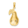 Lex & Lu 14k Yellow Gold w/Enamel 2D Comice Pear with Stem and Leaf Charm - 4 - Lex & Lu