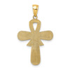 Lex & Lu 14k Yellow Gold Enamel Pink Ribbon Breast Cancer Cross Charm - 4 - Lex & Lu