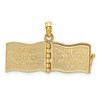 Lex & Lu 14k Yellow Gold 3D John 3:16 Book w/Moveable Pages Charm - 6 - Lex & Lu