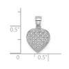 Lex & Lu 14k White Gold Cut-Out and Textured Woven Heart Charm - 3 - Lex & Lu