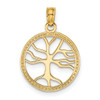 Lex & Lu 14k Yellow Gold 3D Small Tree Of Life In Round Frame Charm - 4 - Lex & Lu