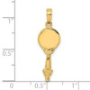 Lex & Lu 14k Yellow Gold 3D Hand Mirror Charm - 3 - Lex & Lu