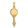 Lex & Lu 14k Yellow Gold 3D Hand Mirror Charm - 4 - Lex & Lu