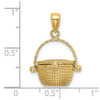 Lex & Lu 14k Yellow Gold 3D Moveable NANTUCKET BASKET Charm - 3 - Lex & Lu