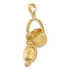 Lex & Lu 14k Yellow Gold 3D Moveable NANTUCKET BASKET Charm - 6 - Lex & Lu