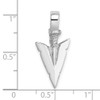 Lex & Lu 14k White Gold 3D Arrowhead Charm - 3 - Lex & Lu