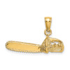 Lex & Lu 14k Yellow Gold 3D Small Chain Saw Charm - Lex & Lu