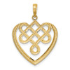 Lex & Lu 14k Yellow Gold Lrg Celtic Knot Heart Charm - 4 - Lex & Lu