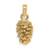 Lex & Lu 14k Yellow Gold 3D Pinecone Charm - Lex & Lu