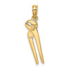 Lex & Lu 14k Yellow Gold 3D Moveable LOCKING WRENCH Charm - Lex & Lu