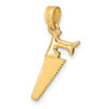 Lex & Lu 14k Yellow Gold 3D SAW Charm - 5 - Lex & Lu