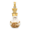 Lex & Lu 14k 3D Gold Leaf In Bottle Charm - 4 - Lex & Lu