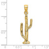 Lex & Lu 14k Yellow Gold 3D Saguaro Cactus Charm - 3 - Lex & Lu