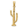 Lex & Lu 14k Yellow Gold 3D Saguaro Cactus Charm - 4 - Lex & Lu