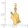 Lex & Lu 14k Yellow Gold 3D Tank Top Shirt w/Heart Charm - 3 - Lex & Lu