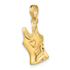 Lex & Lu 14k Yellow Gold 3D Tank Top Shirt w/Heart Charm - 5 - Lex & Lu