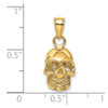 Lex & Lu 14k Yellow Gold 3D SKULL Charm / HP - 5 - Lex & Lu